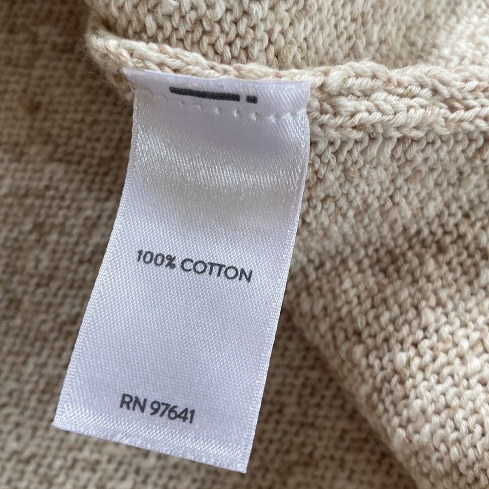 PureJill‎ Oatmeal Sleeveless Cotton Sweater XL - Picture 6 of 6